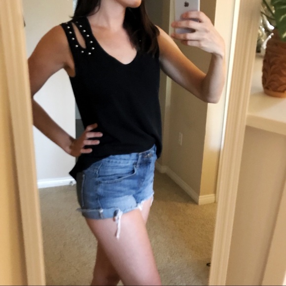 Black Satin Tank Top - Picture 2 of 5